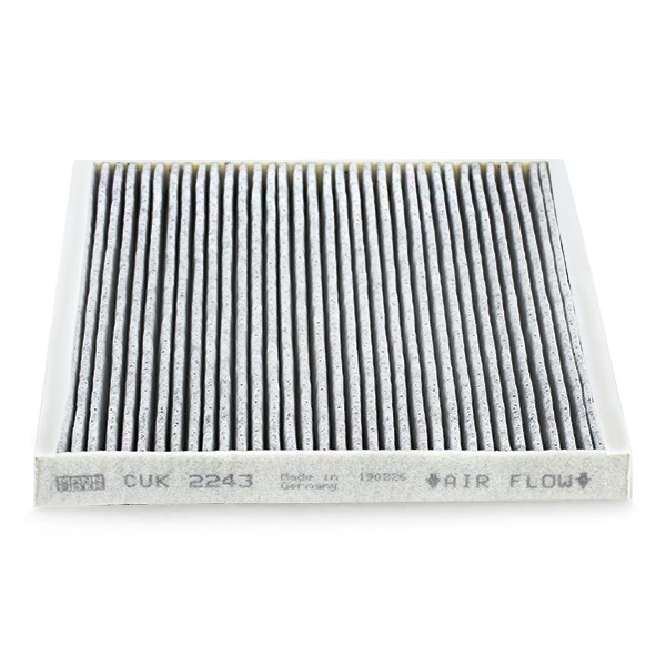 MANN-FILTER CUK2243 Air conditioner filter Activated Carbon Filter, 222, 268 mm x 268, 220 mm x 21 mm