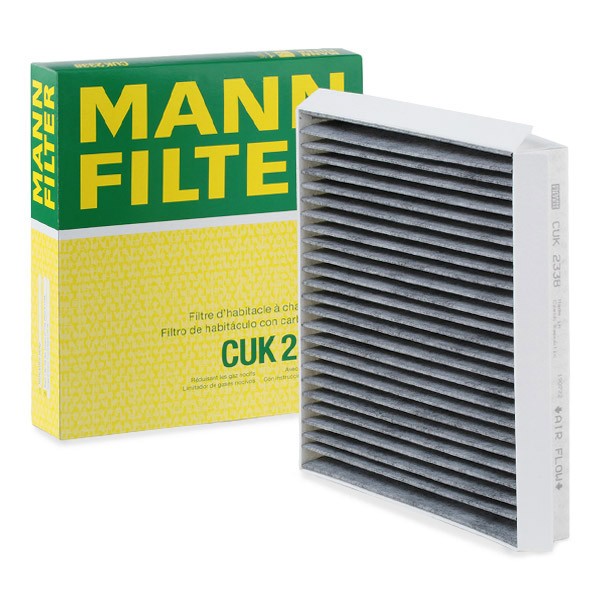 MANN-FILTER Activated Carbon Filter, 228 mm x 205 mm x 40 mm Width: 205mm, Height: 40mm, Length: 228mm Cabin filter CUK 2338 buy