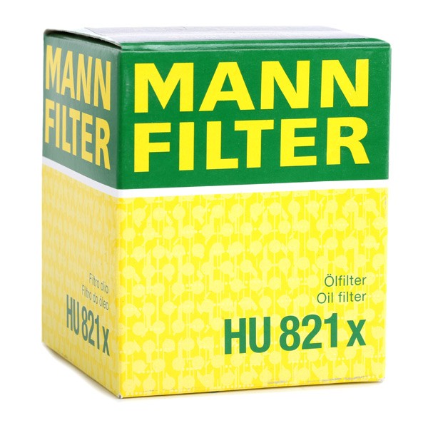 Ölfilter HU 821 x MANN-FILTER mit Dichtung, Filtereinsatz