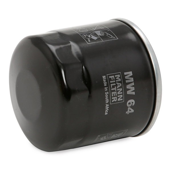 MANN-FILTER MW64 Engine oil filter M 20 X 1.5, with one anti-return valve, Spin-on Filter