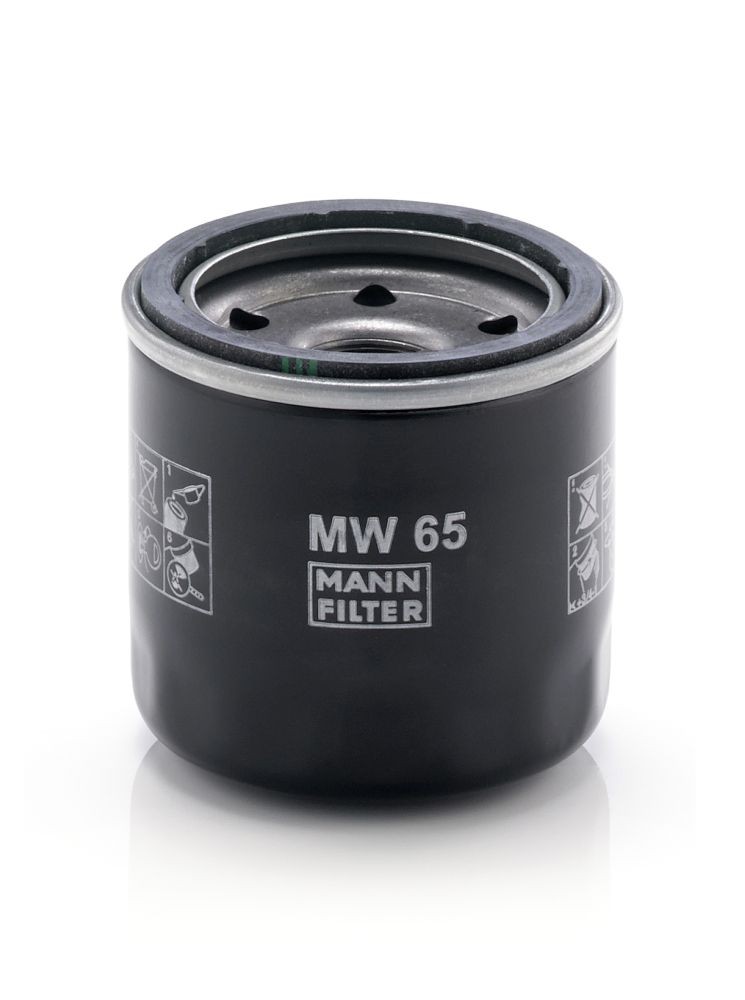 MW65 Oil filter MW 65 MANN-FILTER M 20 X 1, with one anti-return valve, Spin-on Filter
