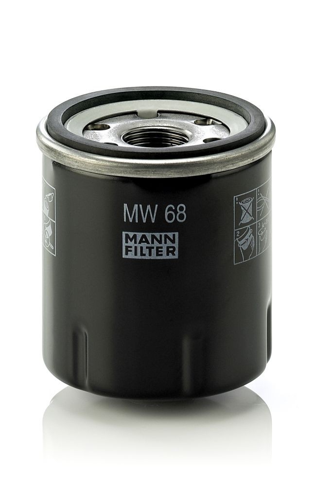 MANN-FILTER M 20 X 1.5, with one anti-return valve, Spin-on Filter Ø: 66mm, Height: 75mm Oil filters MW 68 buy