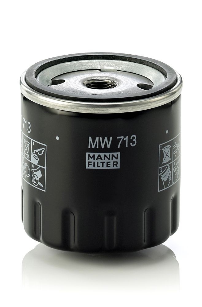 DUCATI 851 Ölfilter M 16 X 1.5, mit einem Rücklaufsperrventil, Anschraubfilter MANN-FILTER MW713