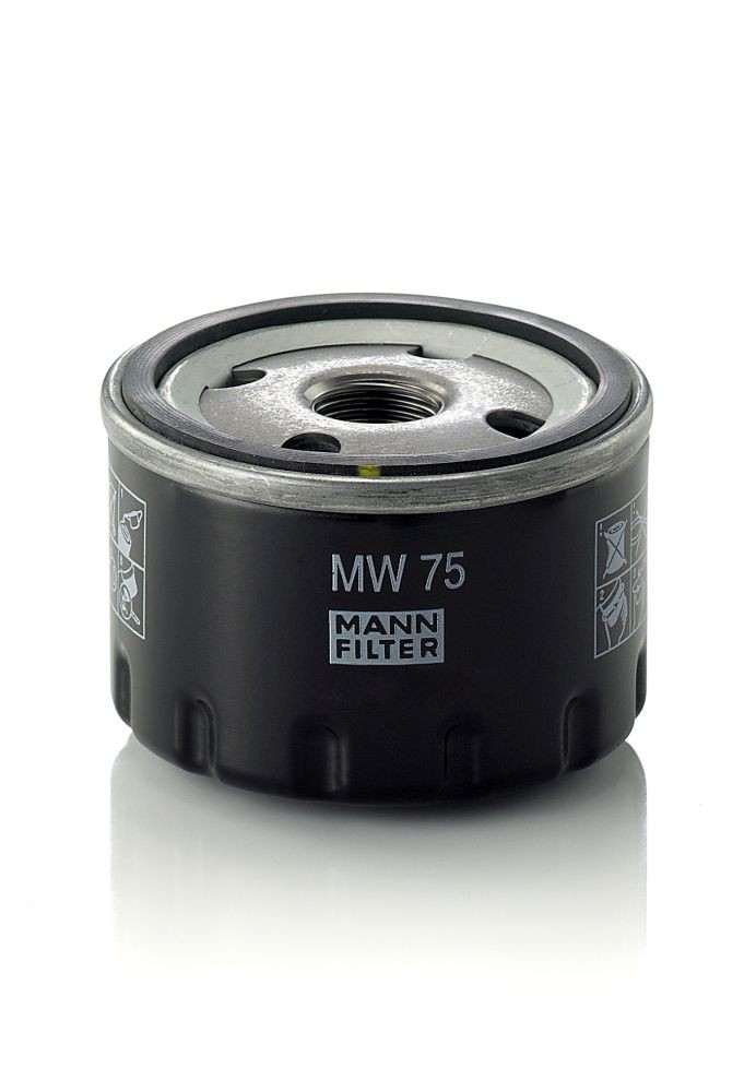 MW75 Oil filter MW 75 MANN-FILTER 3/4-16 UNF, Spin-on Filter