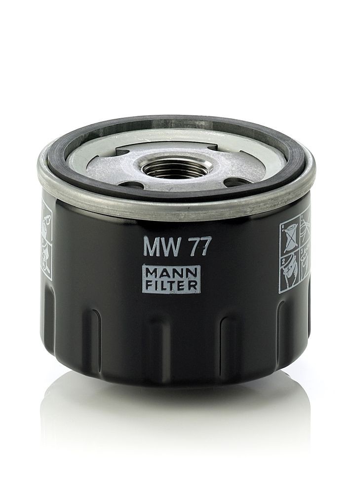 MANN-FILTER 3/4-16 UNF, with one anti-return valve, Spin-on Filter Ø: 76mm, Height: 59mm Oil filters MW 77 buy
