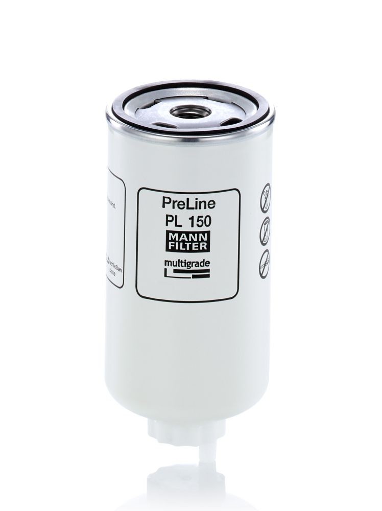 MANN-FILTER Spin-on Filter Height: 162mm Inline fuel filter PL 150 buy