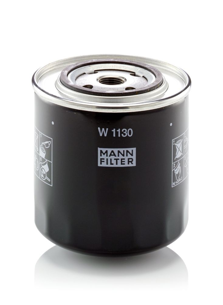 W 1130 MANN-FILTER Oil filters ALFA ROMEO 3/4-16 UNF, with one anti-return valve, Spin-on Filter