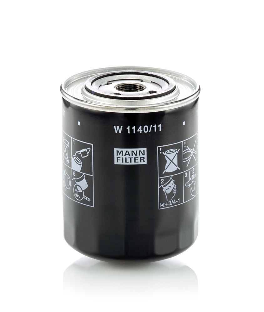 W1140/11 Oil filter W 1140/11 MANN-FILTER M 24 X 1.5, with one anti-return valve, Spin-on Filter