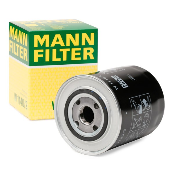 MANN-FILTER W1140/2 Engine oil filter 1-12 UNF- 1B, with one anti-return valve, Spin-on Filter