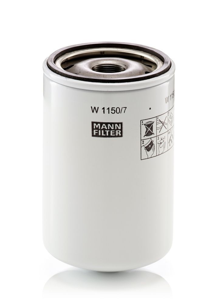 MANN-FILTER W 1150/7 Oil filter 1 1/8-16 UN-2B, Spin-on Filter