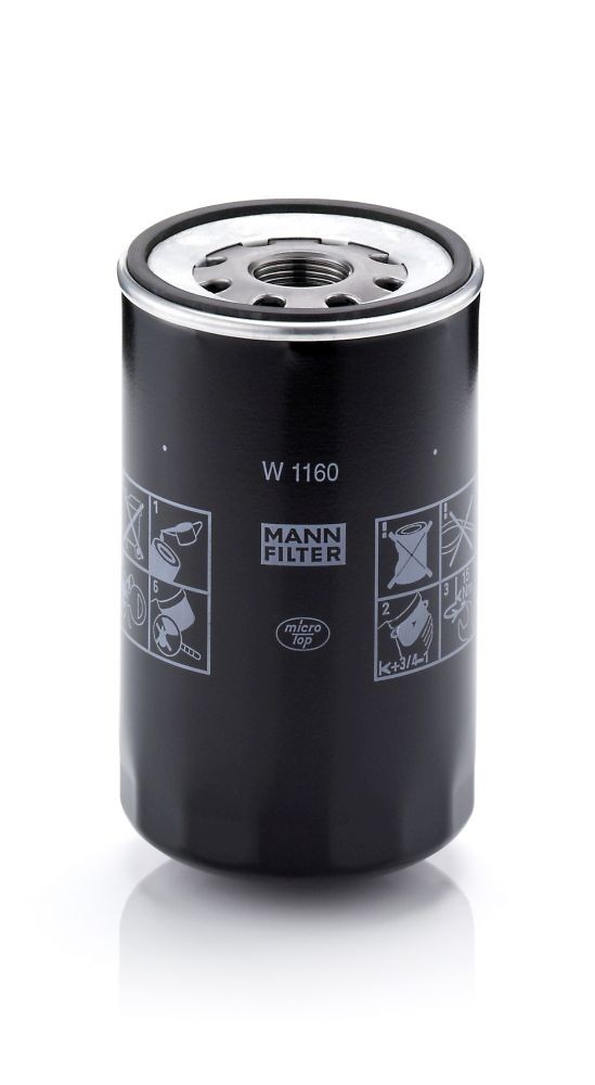 W1160 Oil filter W 1160 MANN-FILTER M 30 X 2, Spin-on Filter