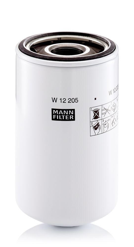 MANN-FILTER W 12 205 Oil filter 1 1/2-12 UNF, Spin-on Filter