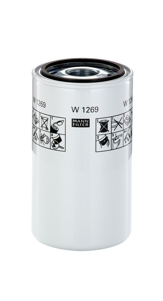 MANN-FILTER 129 mm Filter, operating hydraulics W 1269 buy