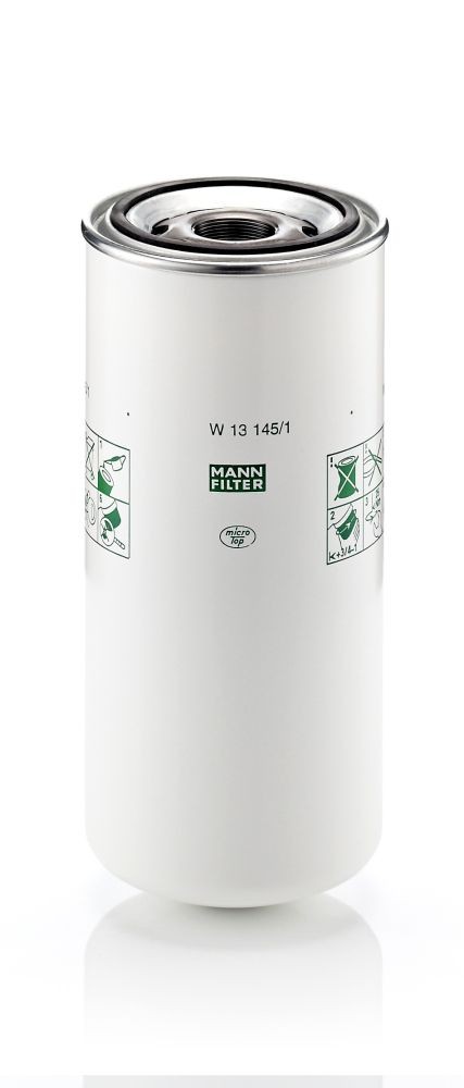 MANN-FILTER 1 1/2-16 UN, with one anti-return valve, Spin-on Filter Ø: 136mm, Height: 302mm Oil filters W 13 145/1 buy