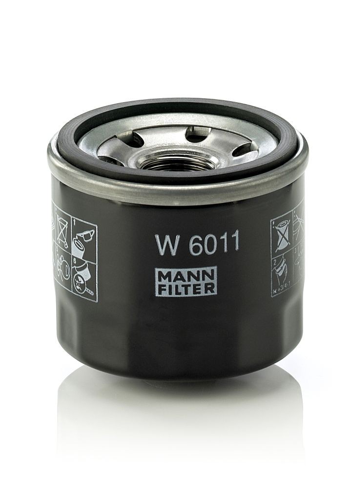 MANN-FILTER W6011 Engine oil filter M 20 X 1.5, with one anti-return valve, Spin-on Filter
