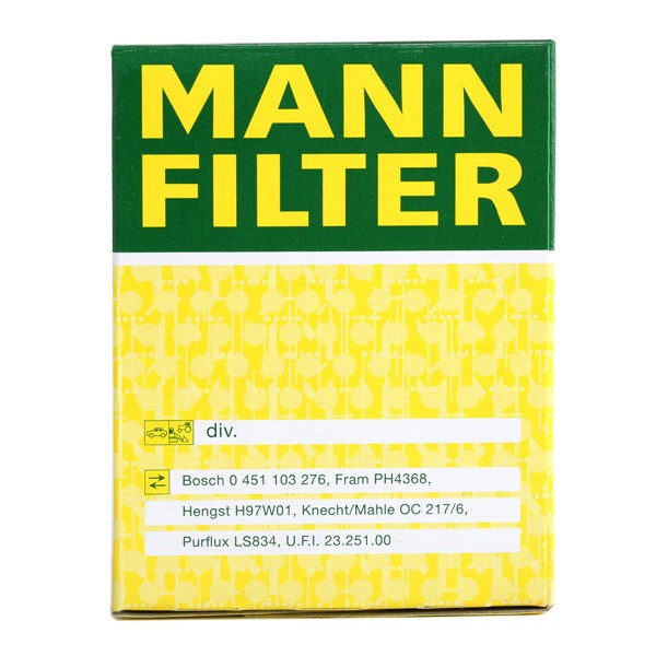 W 610/1 Filter für Öl MANN-FILTER in Original Qualität