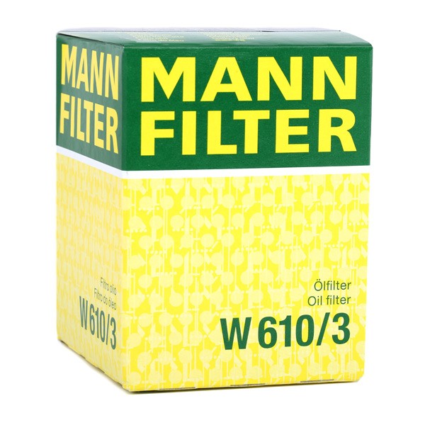 W610/3 Oil filter W 610/3 MANN-FILTER M 20 X 1.5, with one anti-return valve, Spin-on Filter