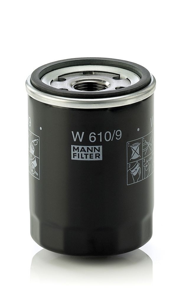 MANN-FILTER 3/4-16 UNF, with one anti-return valve, Spin-on Filter Ø: 66mm, Height: 90mm Oil filters W 610/9 buy
