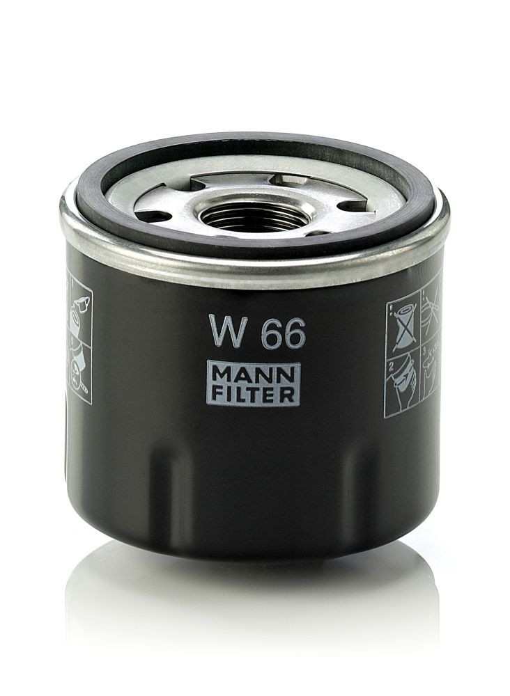 MANN-FILTER W66 Engine oil filter M20x1.5, Spin-on Filter