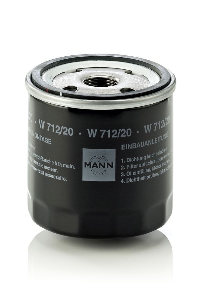 MANN-FILTER W 712/20 Oil filter 3/4-16 UNF, Spin-on Filter