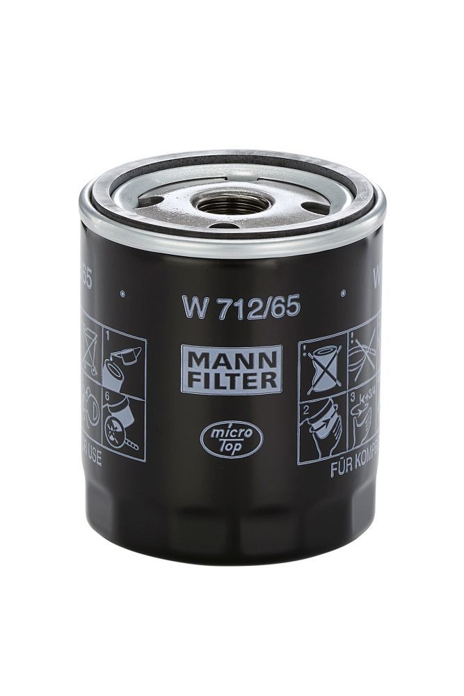 MANN-FILTER 3/4-16 UNF-1B, with one anti-return valve, Spin-on Filter Ø: 76mm, Height: 93mm Oil filters W 712/65 buy