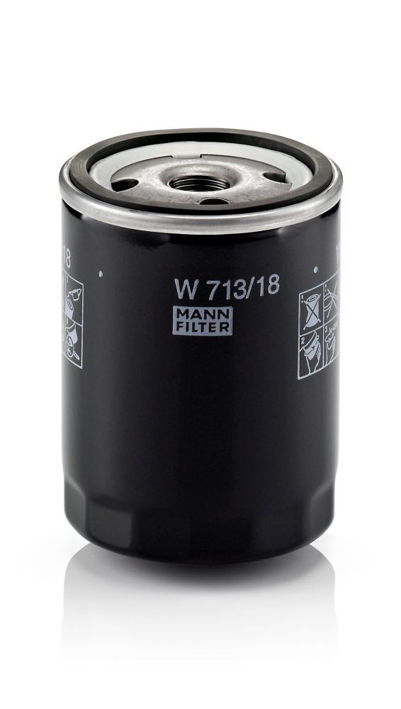 MANN-FILTER W 713/18 Oil filter M18x1.5, Spin-on Filter