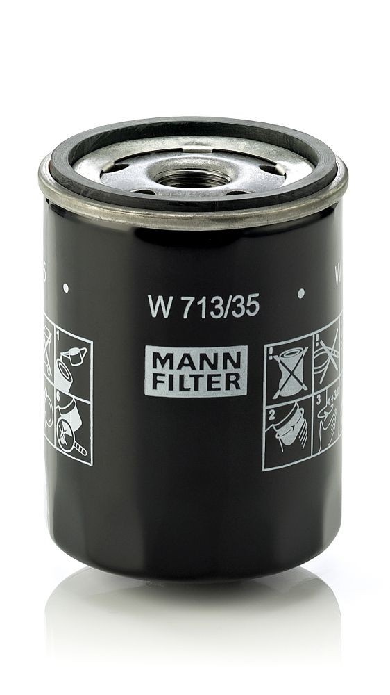 MANN-FILTER M20x1.5, Spin-on Filter Ø: 76mm, Height: 100mm Oil filters W 713/35 buy