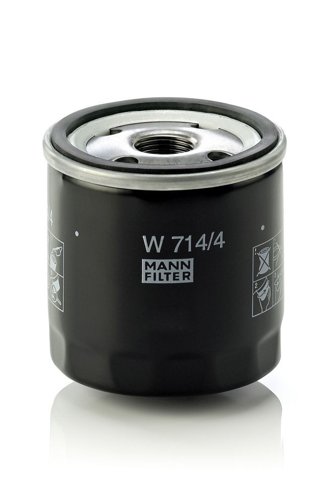 W714/4 Oil filter W 714/4 MANN-FILTER M20x1.5, with one anti-return valve, Spin-on Filter