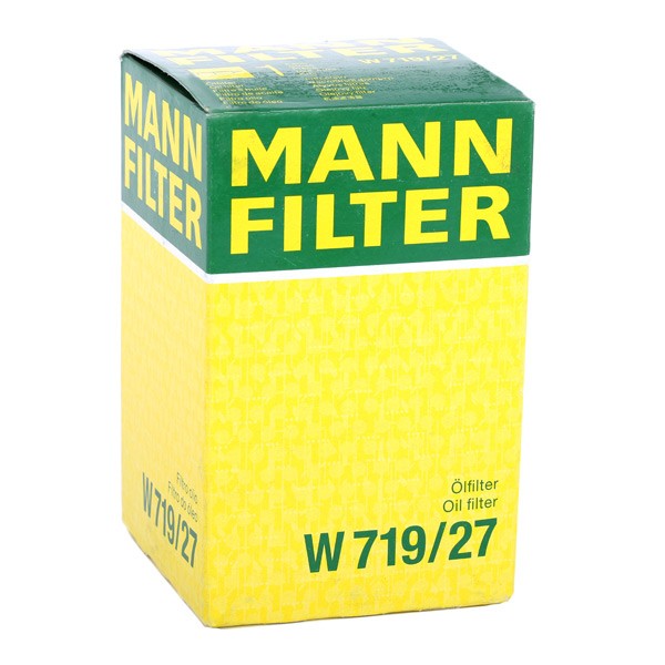 MANN-FILTER W719/27 Engine oil filter 3/4-16 UNF, with one anti-return valve, Spin-on Filter