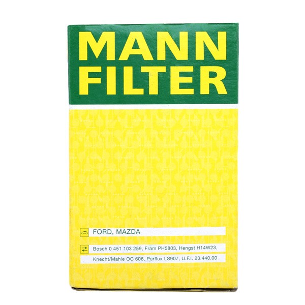 W719/27 Oil filter W 719/27 MANN-FILTER 3/4-16 UNF, with one anti-return valve, Spin-on Filter
