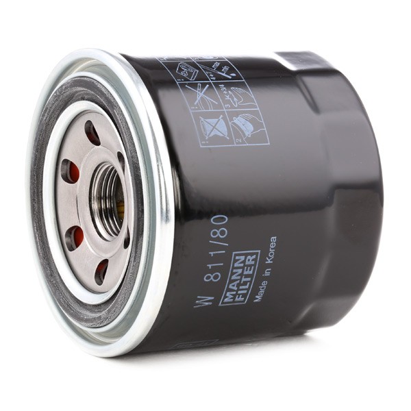 W 811/80 MANN-FILTER Spin-on Filter, with one anti-return valve Inner Diameter 2: 57mm, Ø: 80mm, Outer diameter 2: 65mm, Ø: 80mm, Height: 75mm Oil Filter W 811/80 cheap