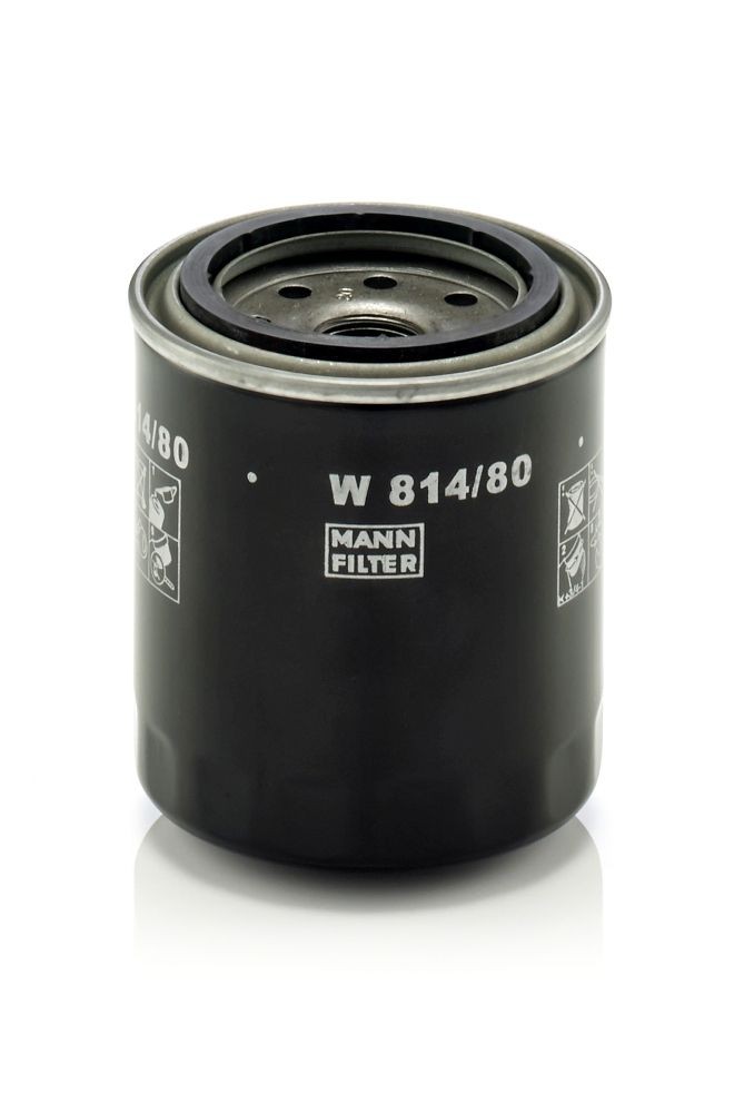 W814/80 Oil filter W 814/80 MANN-FILTER M 20 X 1.5, with one anti-return valve, Spin-on Filter