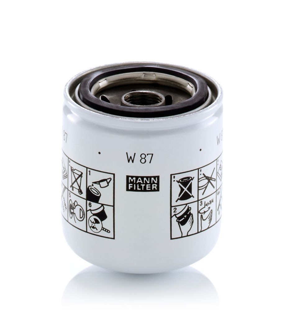 MANN-FILTER W 87 Oil filter M 20 X 1.5, Spin-on Filter