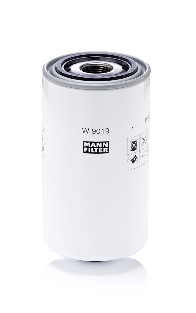 W9019 Oil filter W 9019 MANN-FILTER M 27 X 2, with one anti-return valve, Spin-on Filter