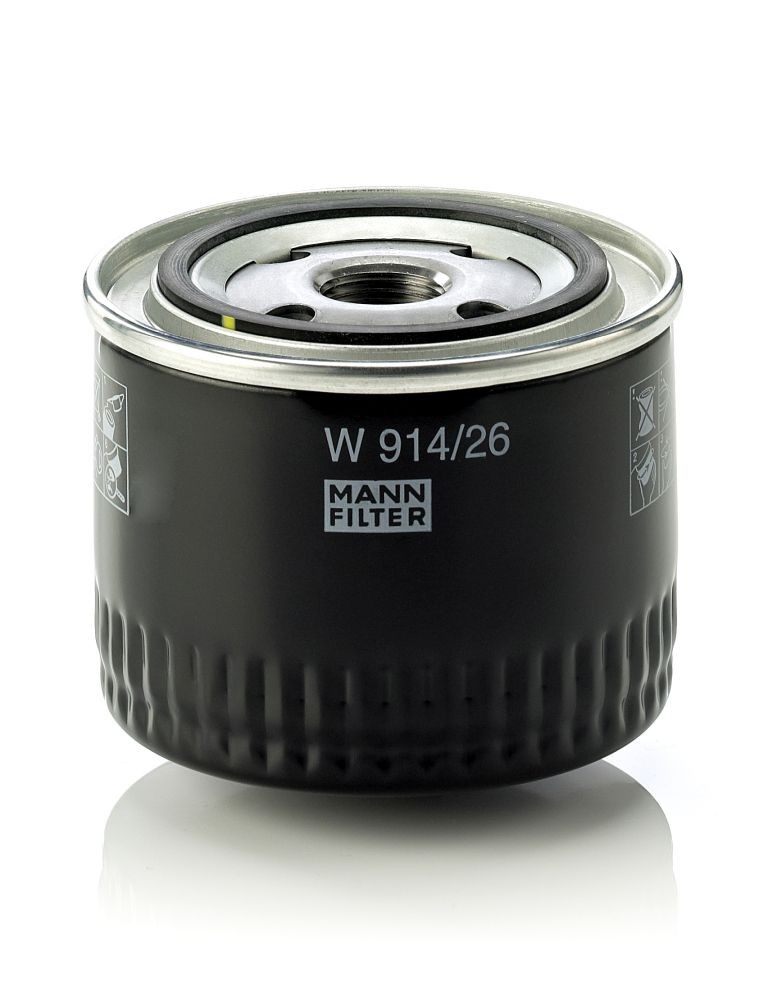 MANN-FILTER W 914/26 Oil filter 13/16-16 UN, Spin-on Filter