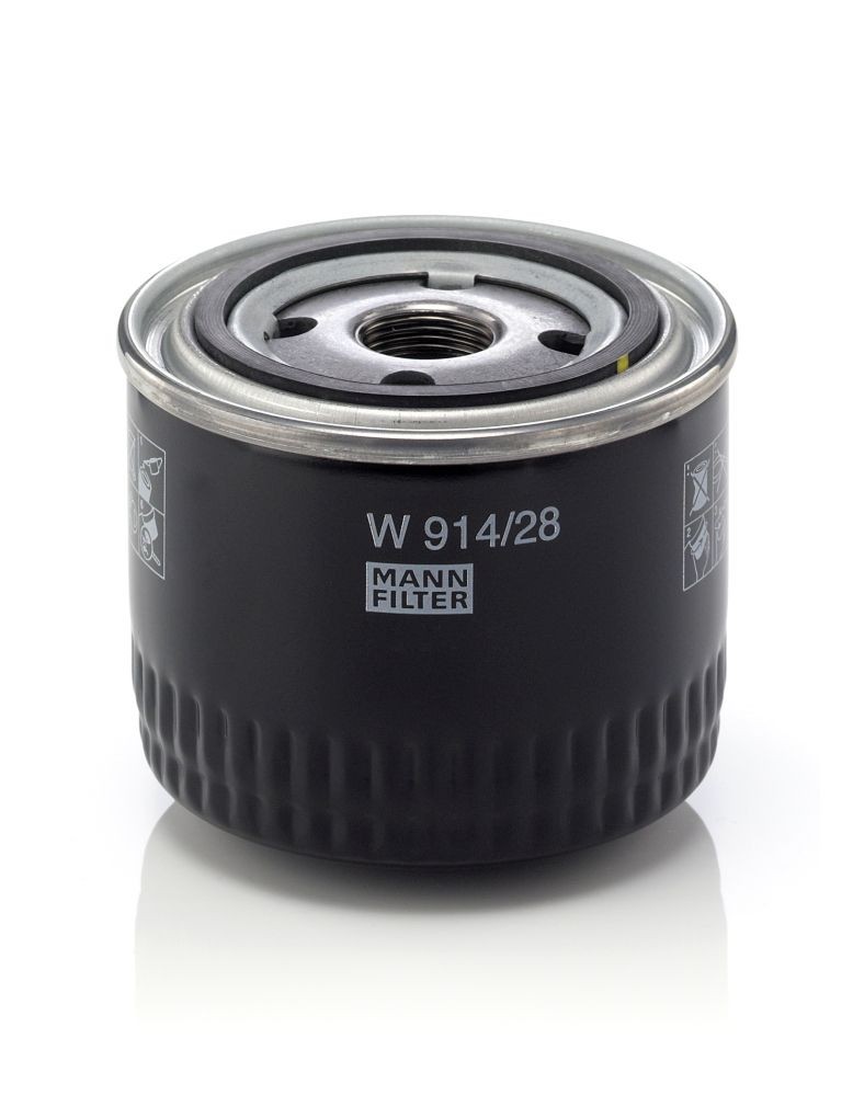 MANN-FILTER W914/28 Engine oil filter M 22 X 1.5, with one anti-return valve, Spin-on Filter