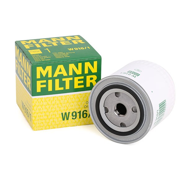 MANN-FILTER W 916/1 Oil filter 3/4-16 UNF, with one anti-return valve, Spin-on Filter