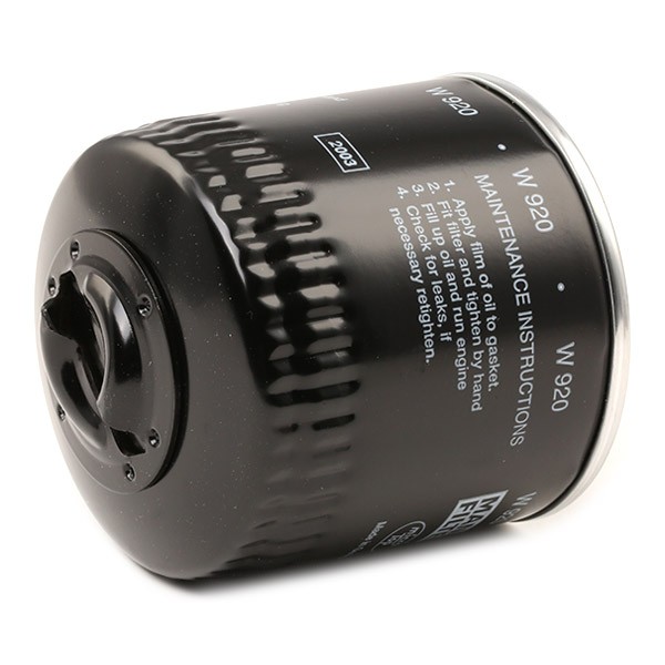MANN-FILTER W920 Engine oil filter 3/4-16 UNF, with one anti-return valve, Spin-on Filter