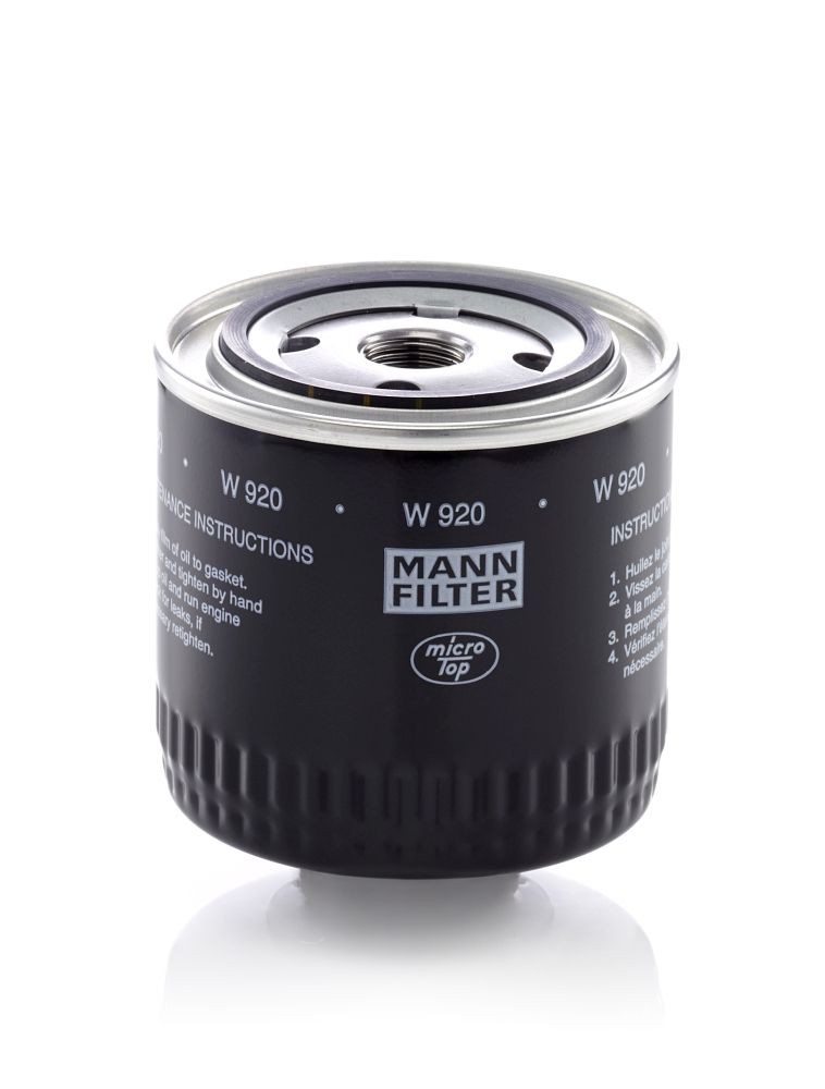 W920 Oil filter W 920 MANN-FILTER 3/4-16 UNF, with one anti-return valve, Spin-on Filter
