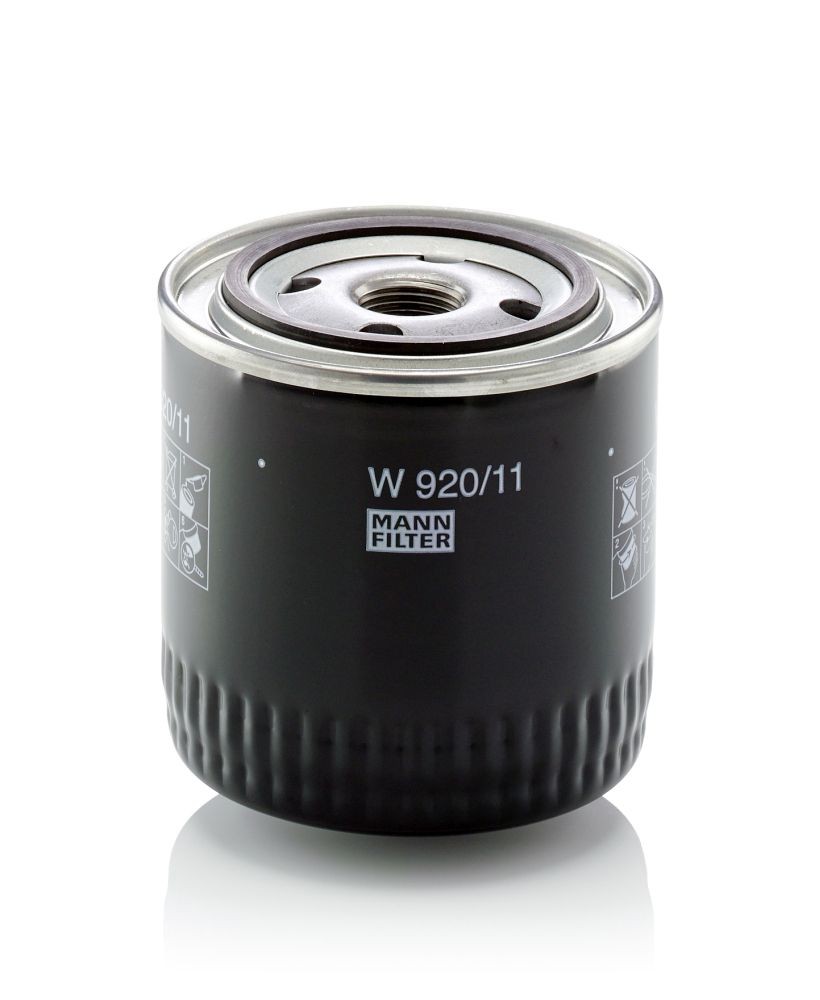 Køb W 920/11 MANN-FILTER 13/16-16 UN, Påskruet filter Ø: 93mm, Höhe: 92mm Oliefilter W 920/11 billige