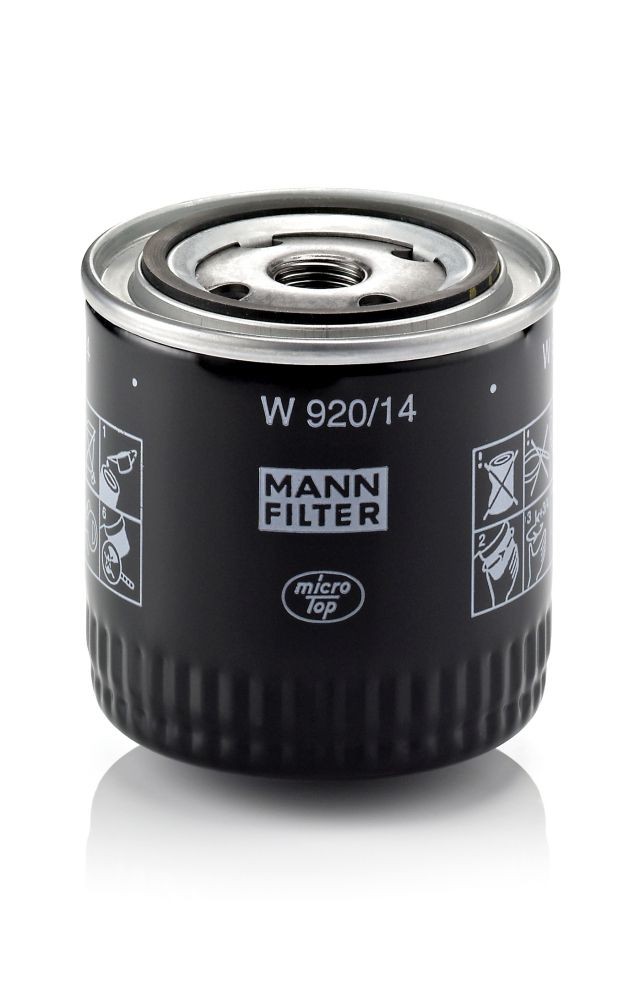 MANN-FILTER W 920/14 Oil filter 3/4-16 UNF, with one anti-return valve, Spin-on Filter