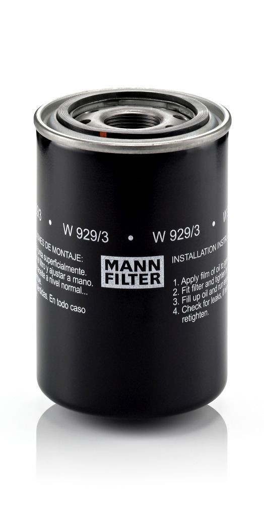 MANN-FILTER 1 1/8-16 UN, Spin-on Filter Ø: 93mm, Height: 138mm Oil filters W 929/3 buy