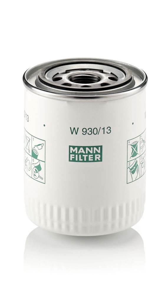 W930/13 Oil filter W 930/13 MANN-FILTER 1-12 UNF, with one anti-return valve, Spin-on Filter