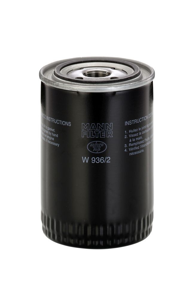 MANN-FILTER W 936/2 Oil filter 13/16-16 UN-2B, with one anti-return valve, Spin-on Filter