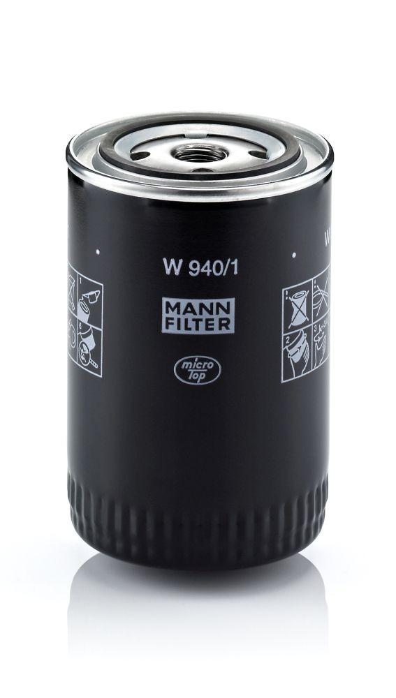 MANN-FILTER W 940/1 original VOLVO Oljefilter Skruvfilter, med en backsperrventil