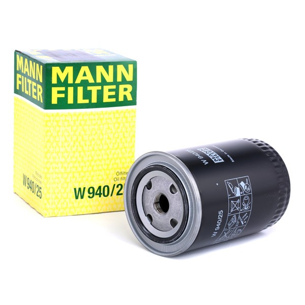 W 940/25 MANN-FILTER Filtru ulei 3/4-16 UNF, cu ventil blocare retur,  Filtru insurubabil ▷ AUTODOC preț și recenzii