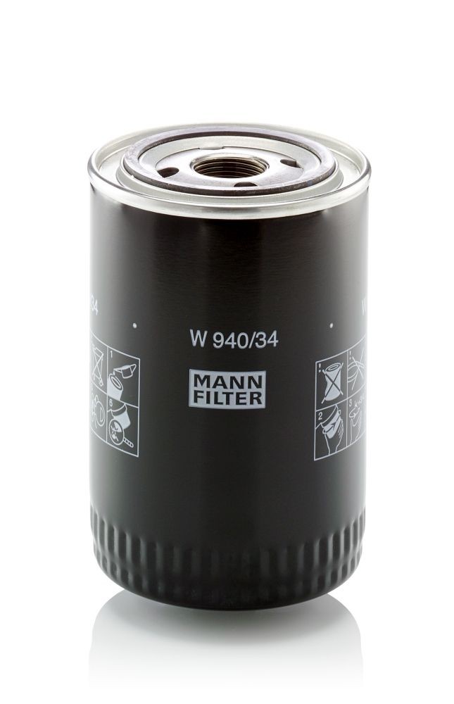 MANN-FILTER 1-16 UN, Spin-on Filter Ø: 93mm, Height: 142mm Oil filters W 940/34 buy