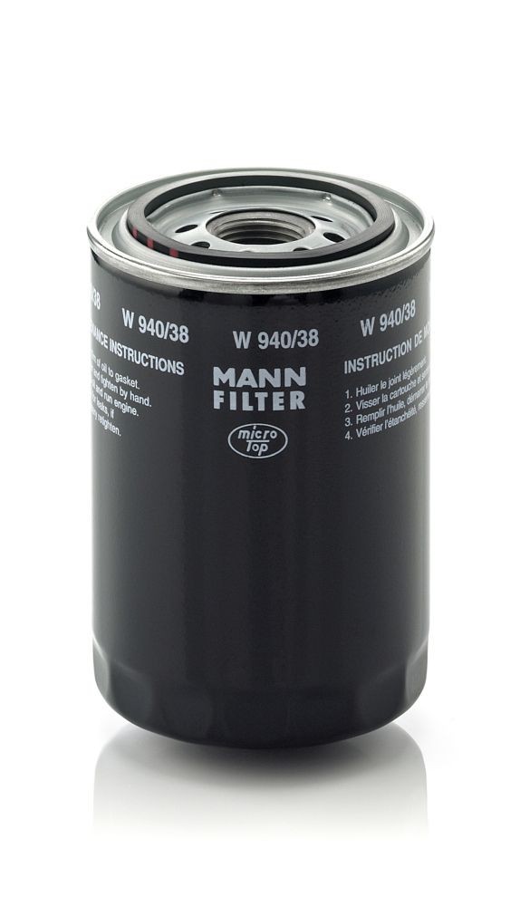 MANN-FILTER W 940/38 Oil filter 1-12 UNF, Spin-on Filter