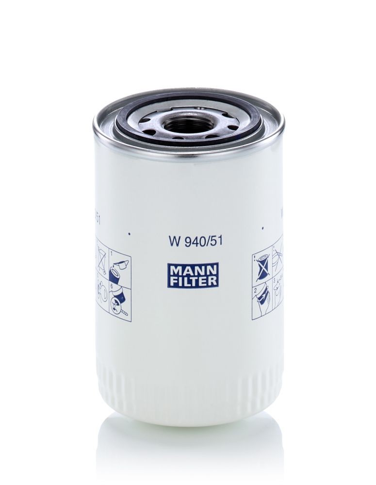 OEM-quality MANN-FILTER W 940/51 Filter, operating hydraulics