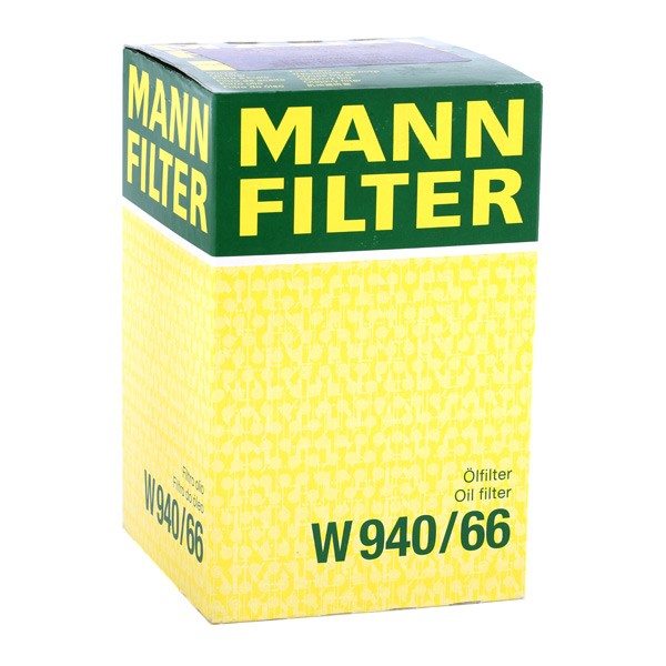W940/66 Oil filter W 940/66 MANN-FILTER 3/4-16 UNF, with one anti-return valve, Spin-on Filter